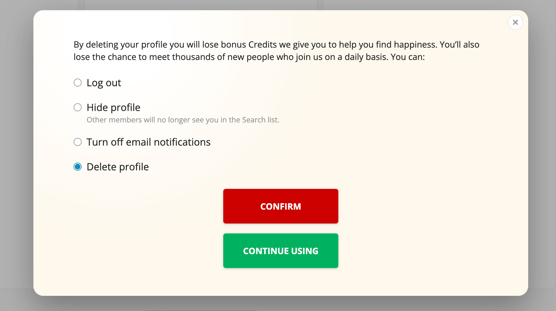 AmoLatina account settings