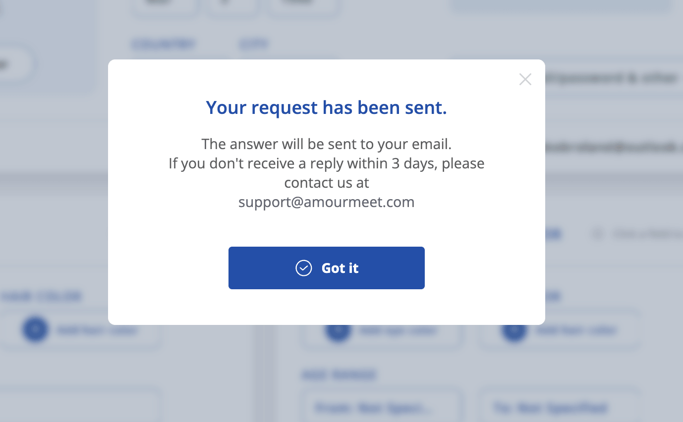 Amourmeet Support