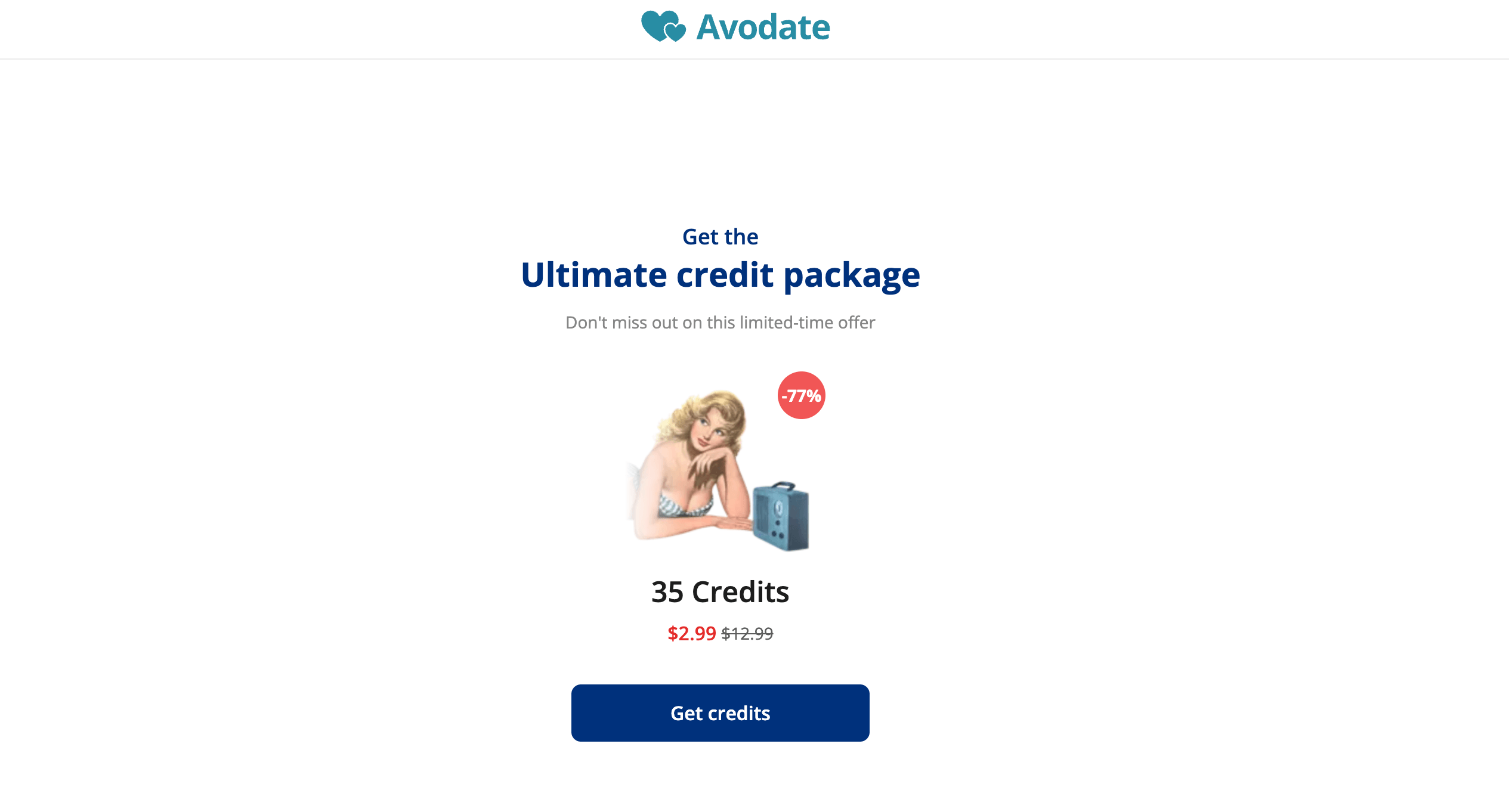 Avodate credit offer