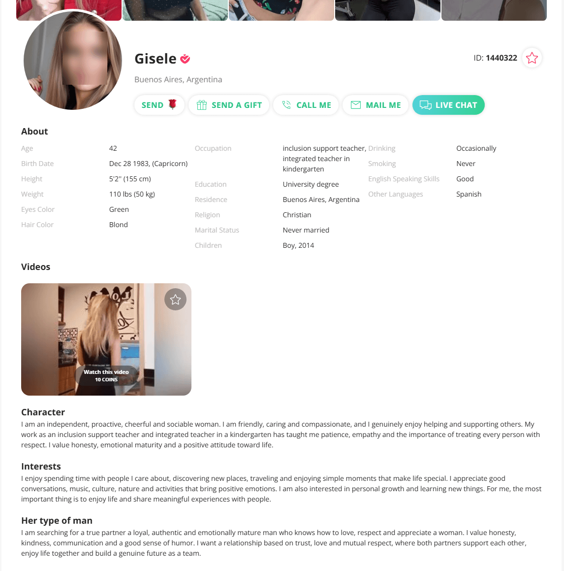GoldenBride member profile
