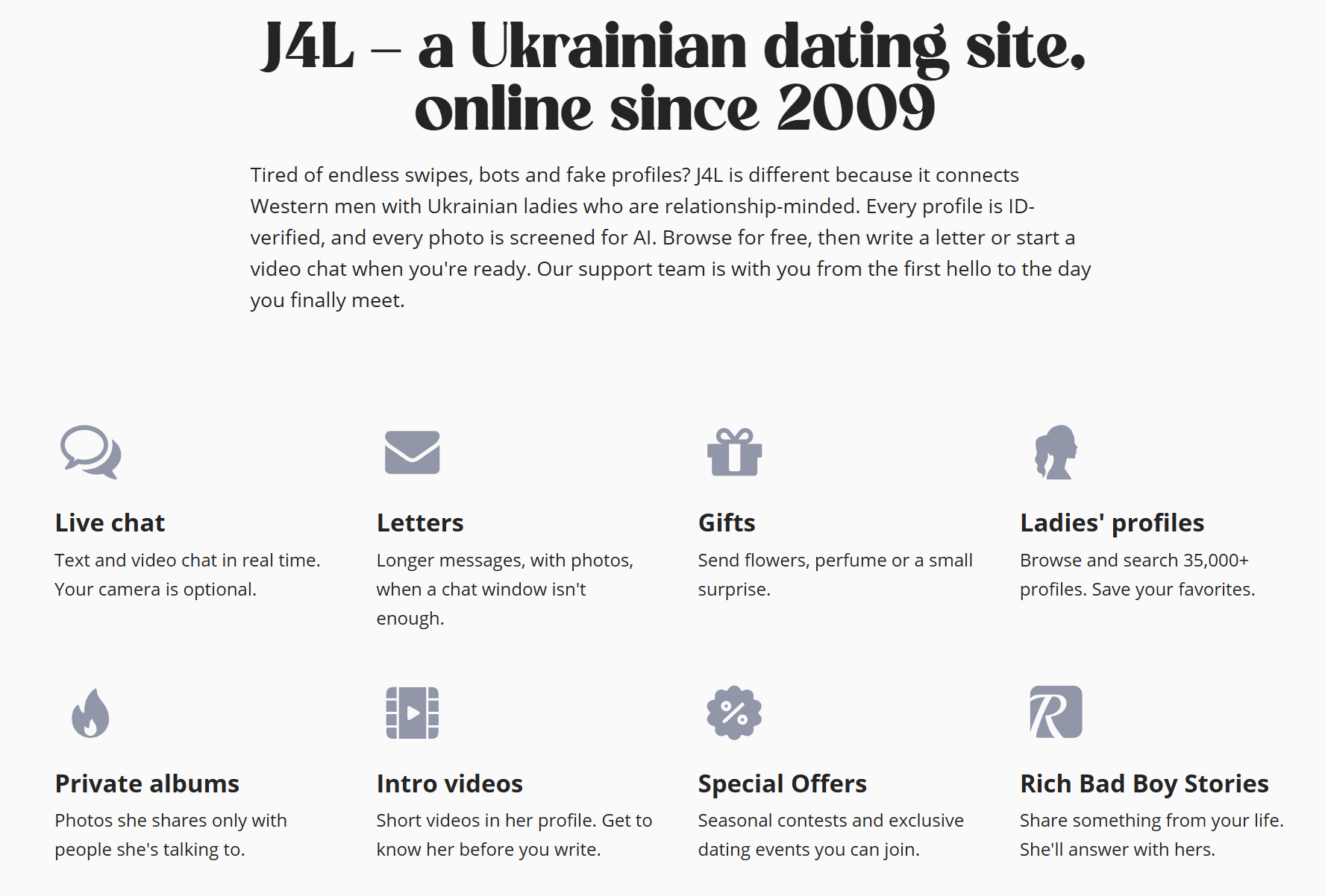 J4L homepage benefits and member numbers