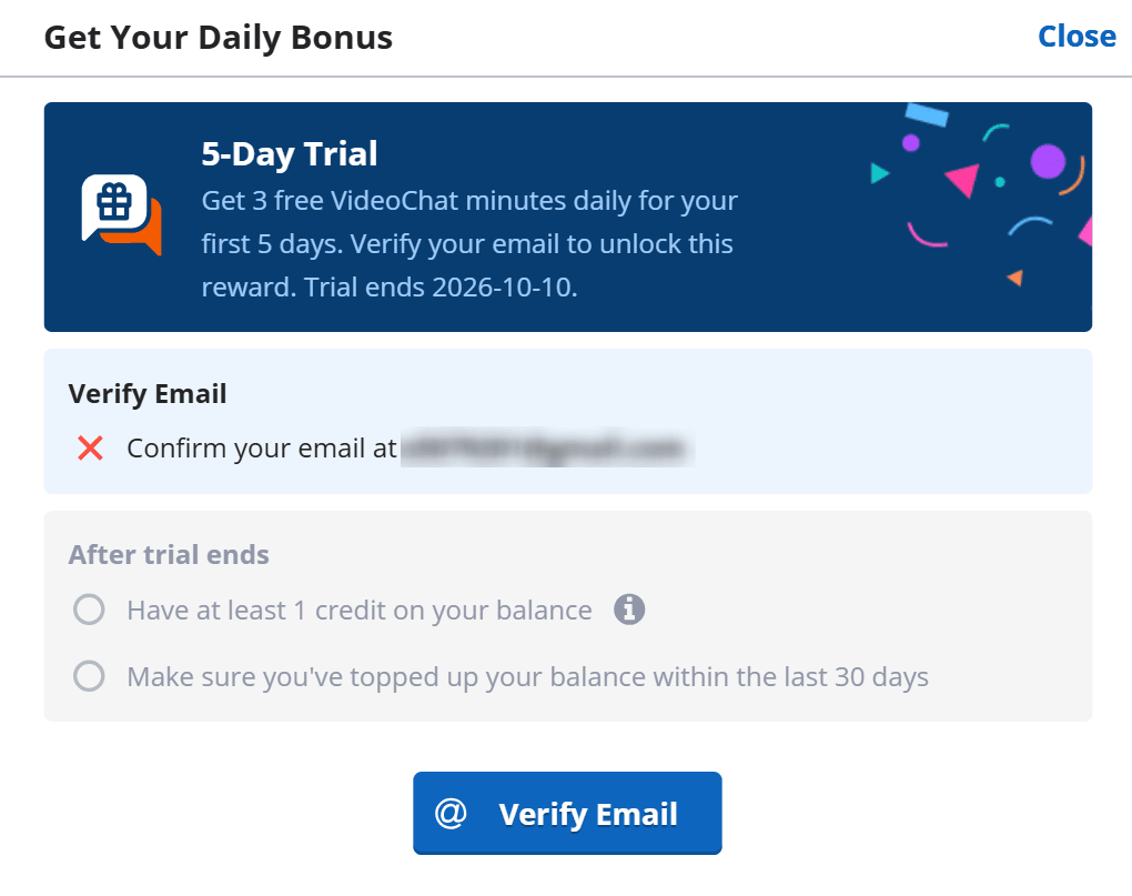 J4L daily bonus credits