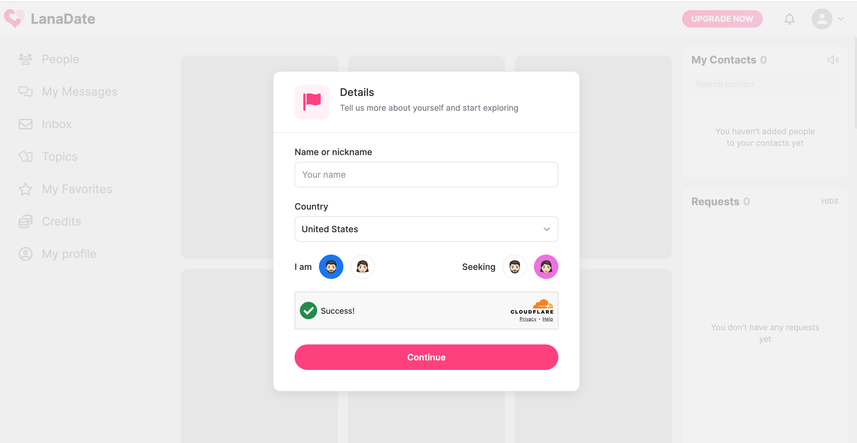 LanaDate Sign Up