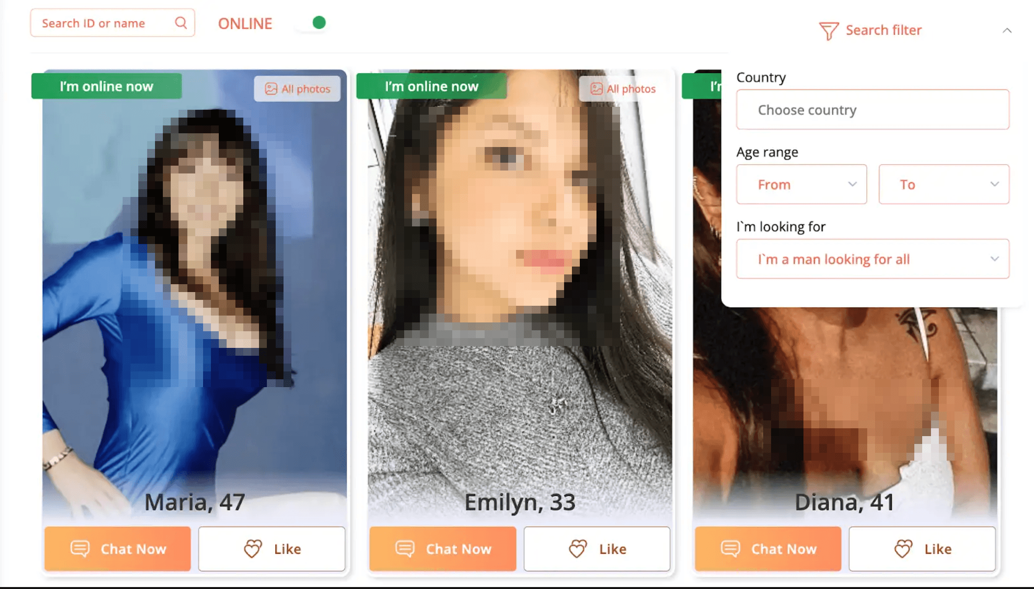 Latidreams Search Filters