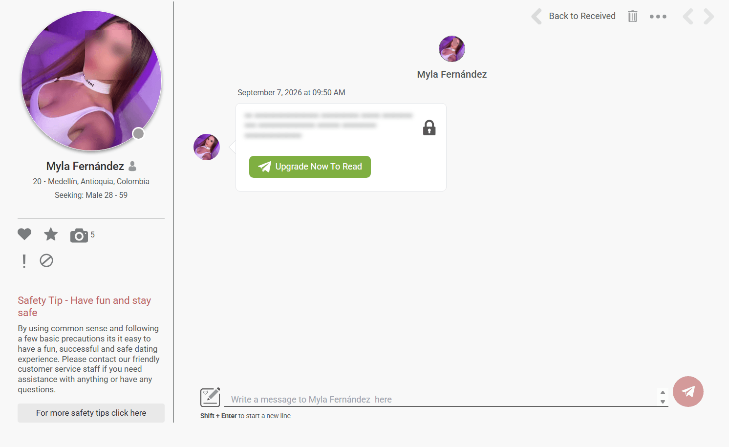 LatinAmericanCupid chat window