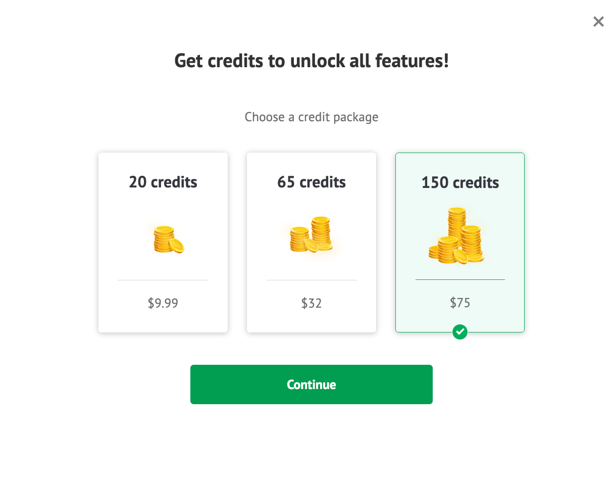LatinFeels Credit Packages