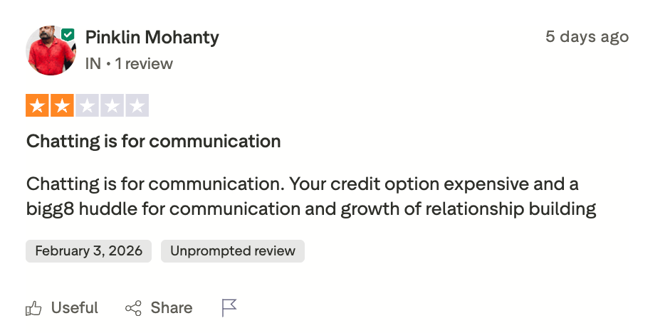 LatinFeels Trustpilot Review 1
