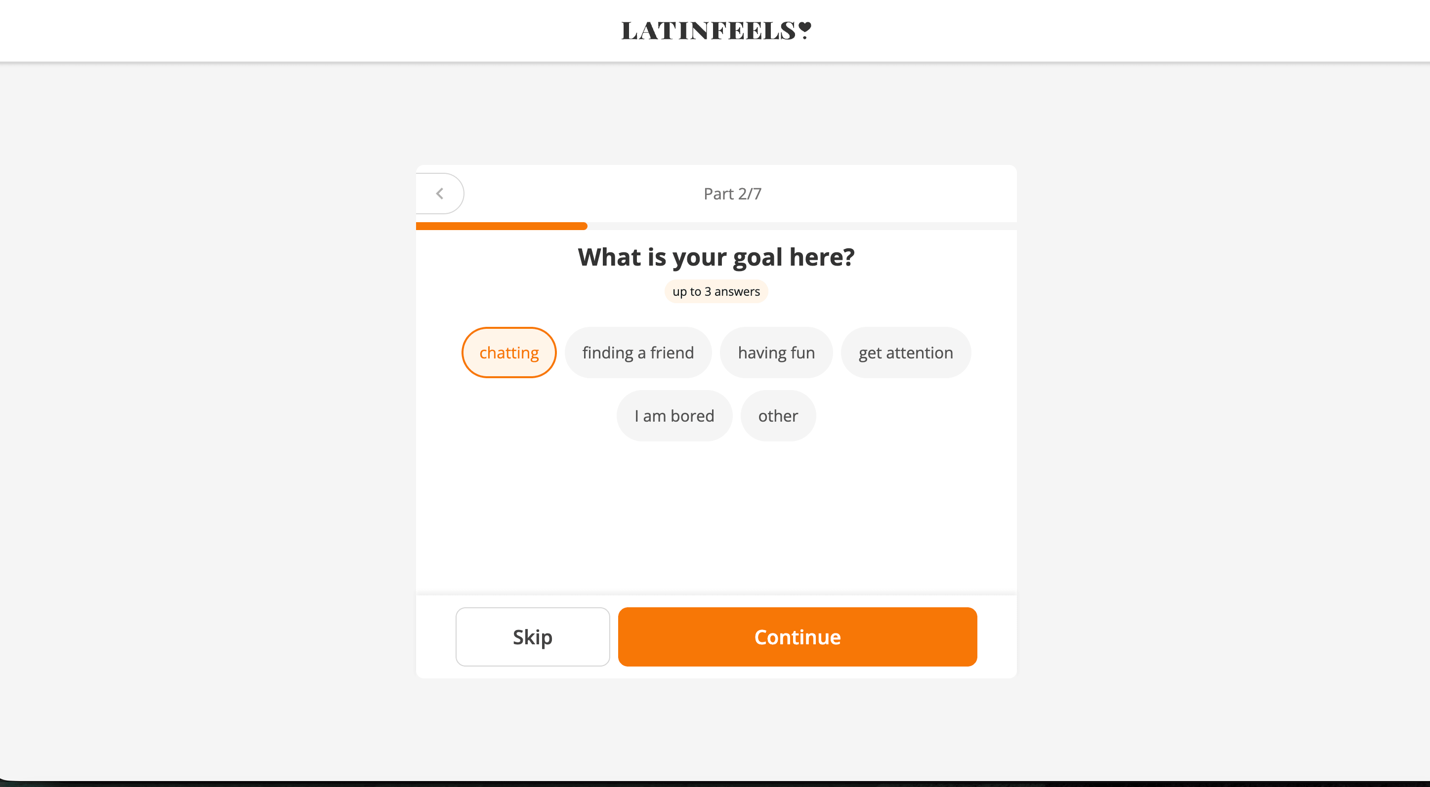 LatinFeels Quiz Step 1