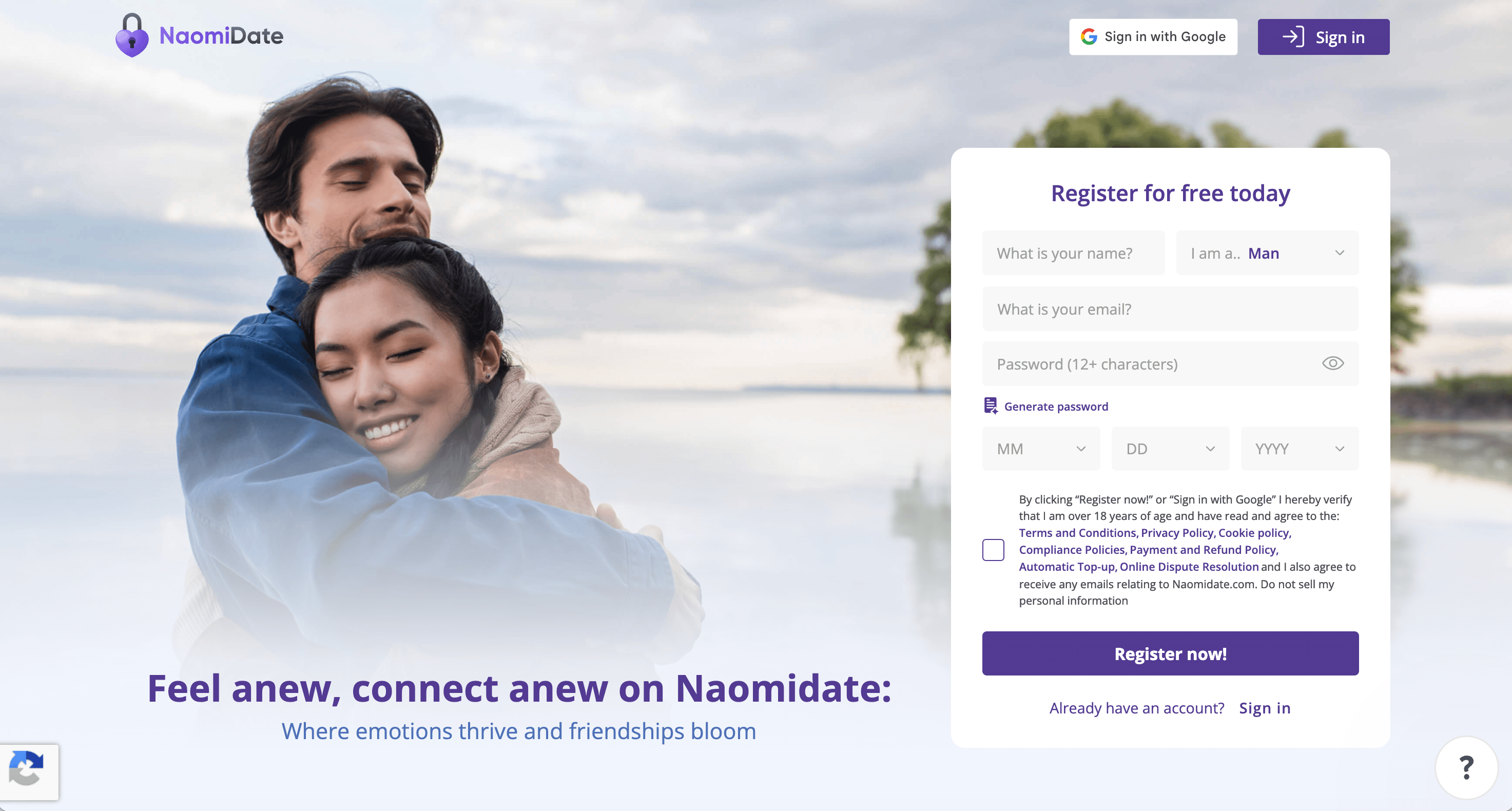 NaomiDate Main Page
