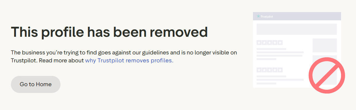 SofiaDate page removed from Trustpilot