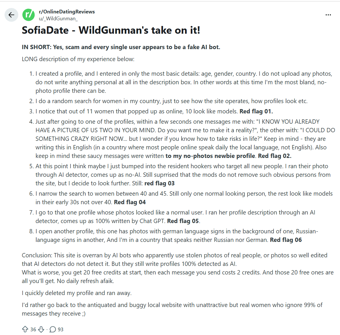 SofiaDate discussion on Reddit
