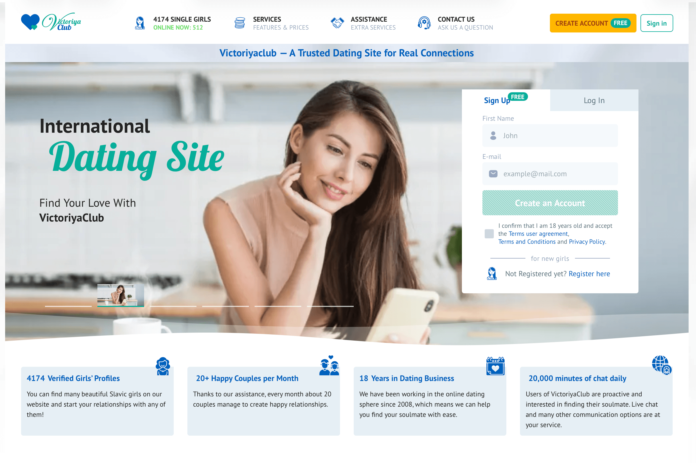 VictoriyaClub homepage