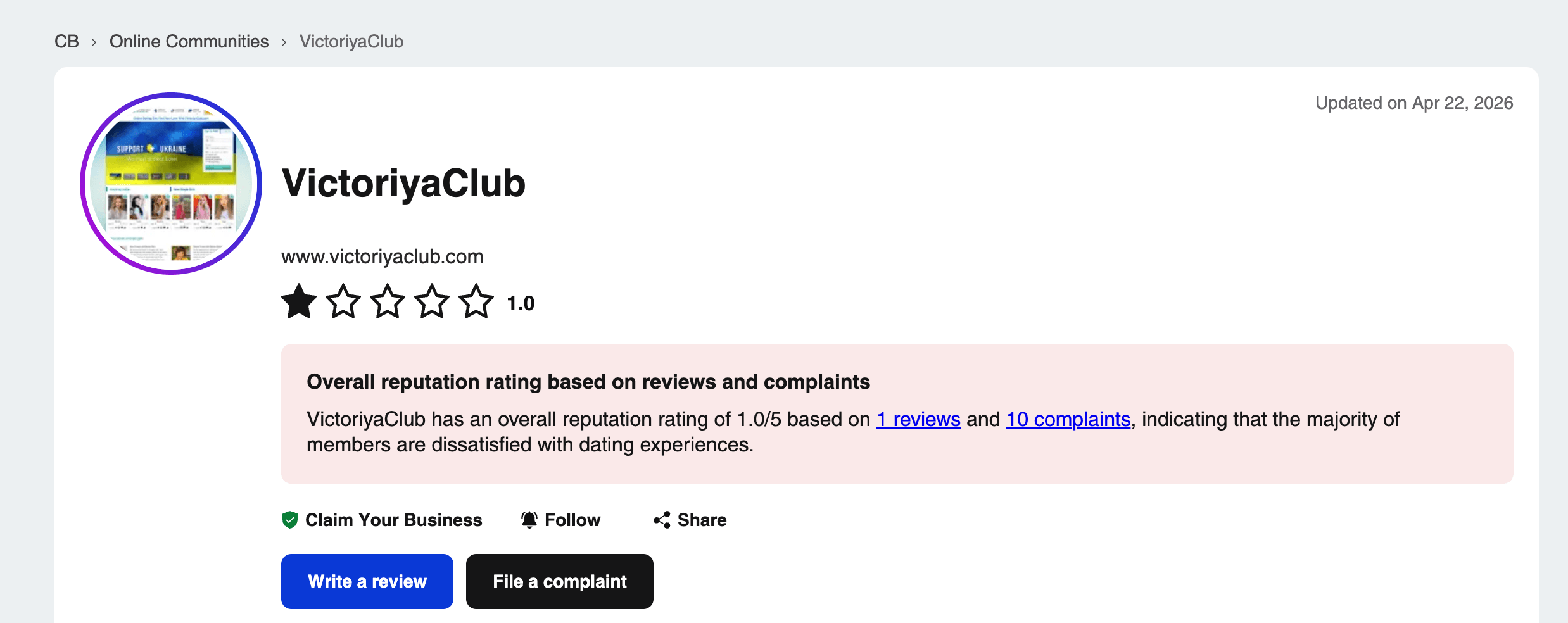 VictoriyaClub reputation reviews